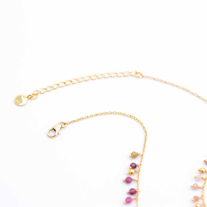 Tourmaline Charm Necklace, Gold