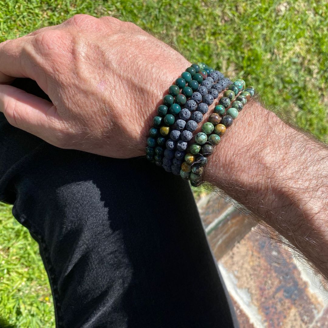 Lava Stone Men's Bracelet