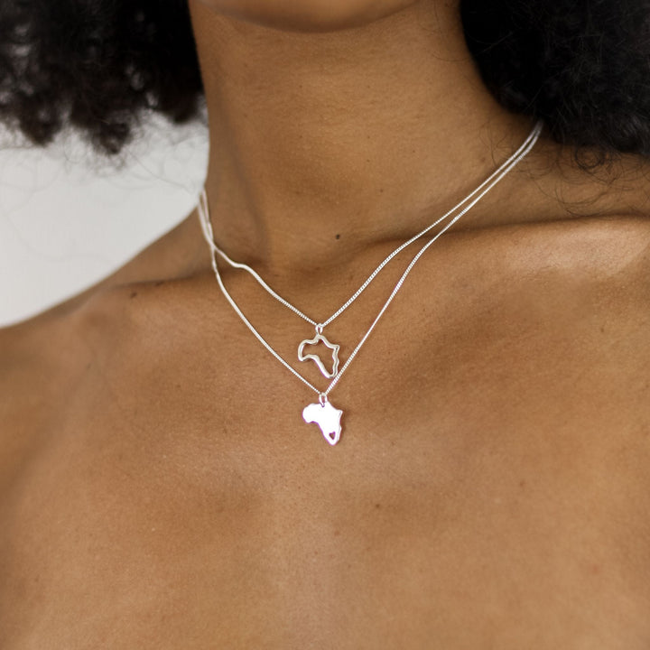 Africa Outline Necklace - Robyn Real Jewels