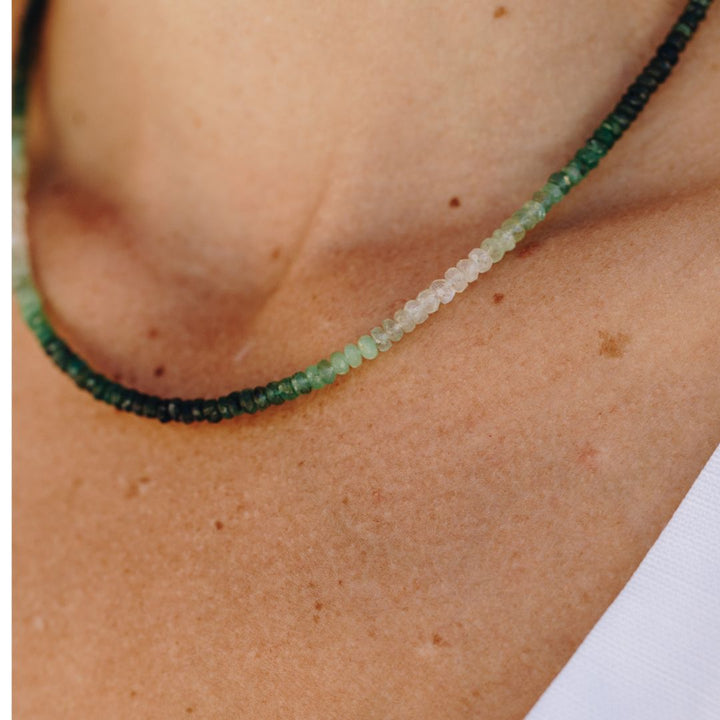 Emerald Ombre Stone Necklace