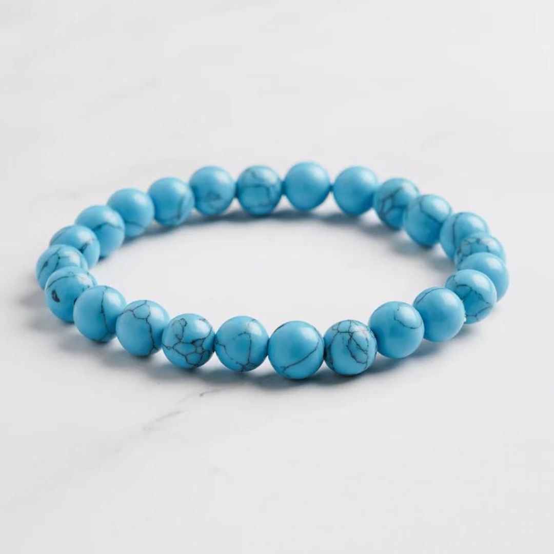 Blue Magnesite Ladies Stone Bracelet