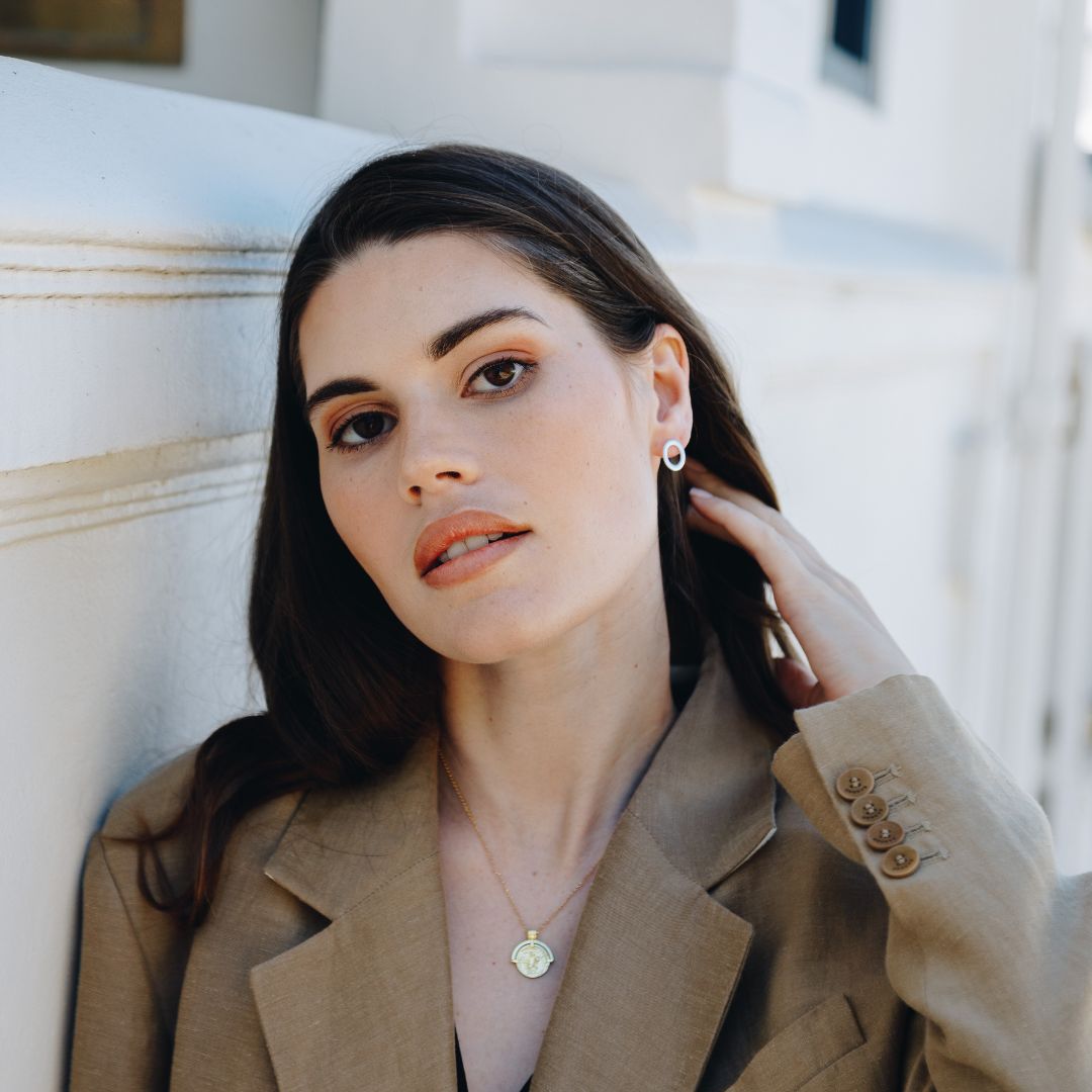 Hollow Circle Stud Earrings