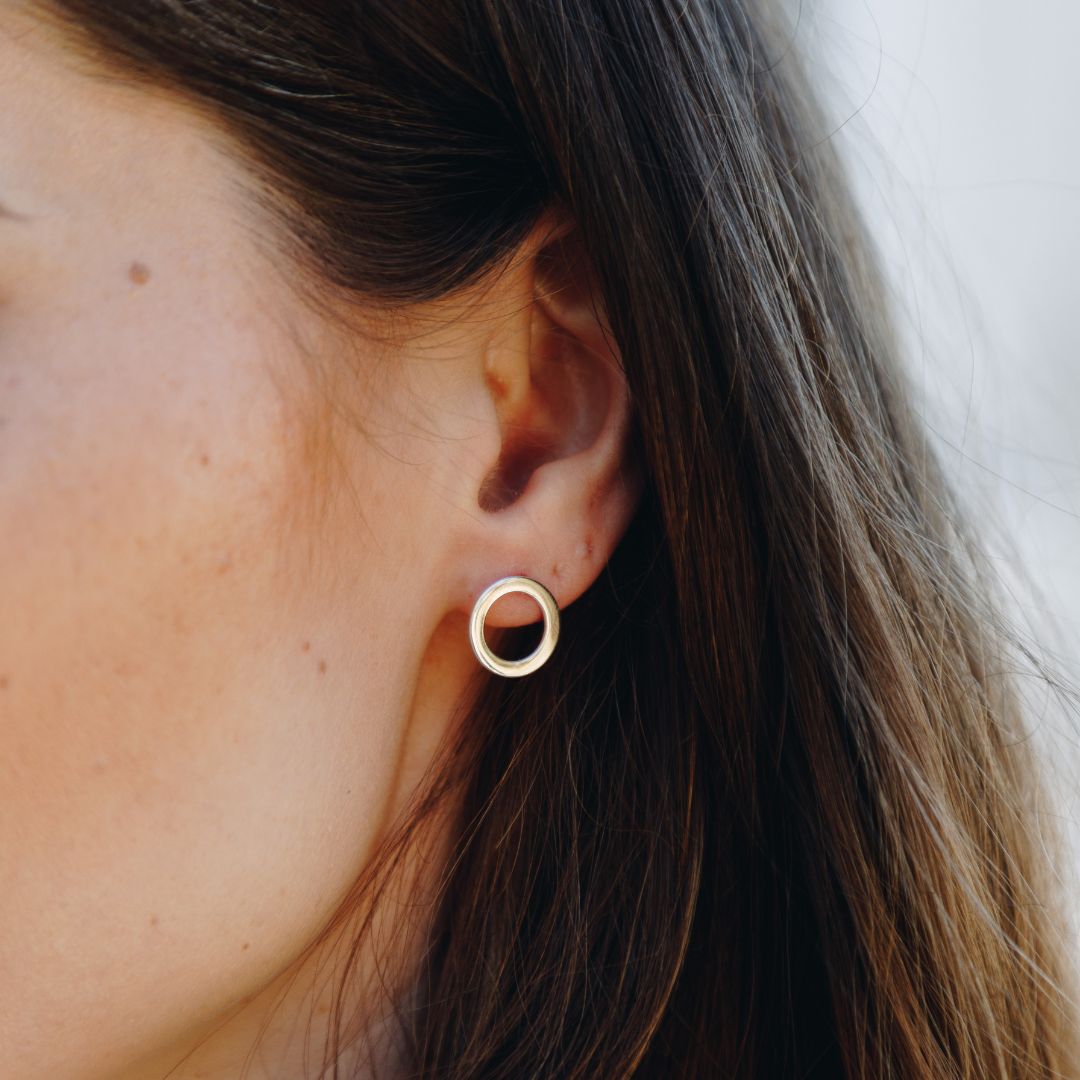 Hollow Circle Stud Earrings