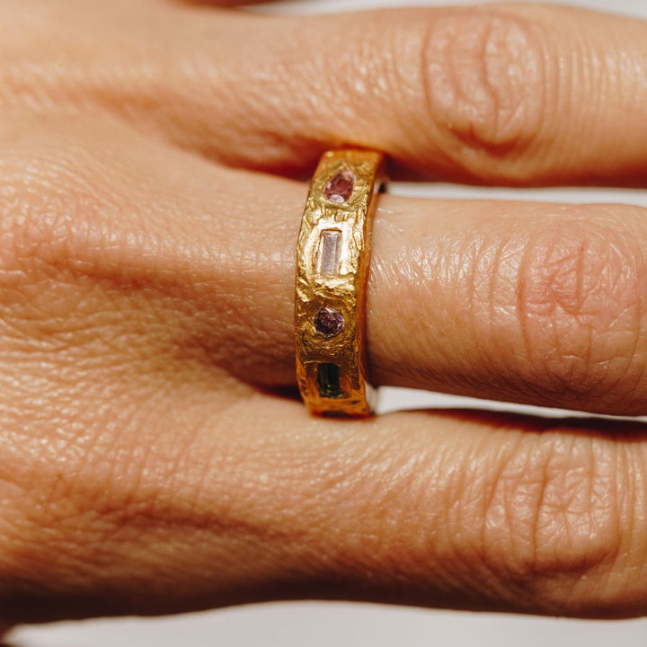 Multi Stacking Gemstone Waterproof Ring