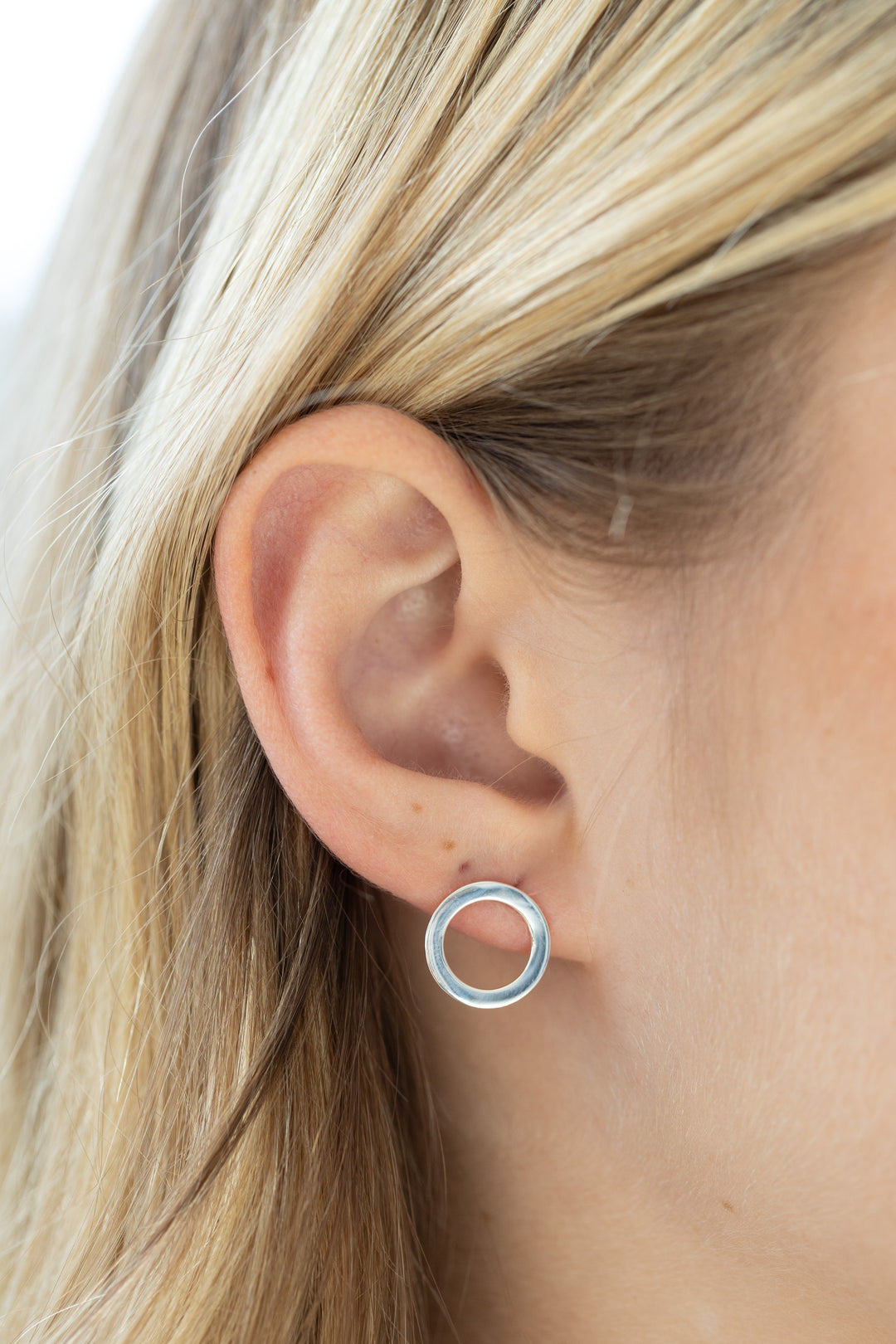 Hollow Circle Stud Earrings