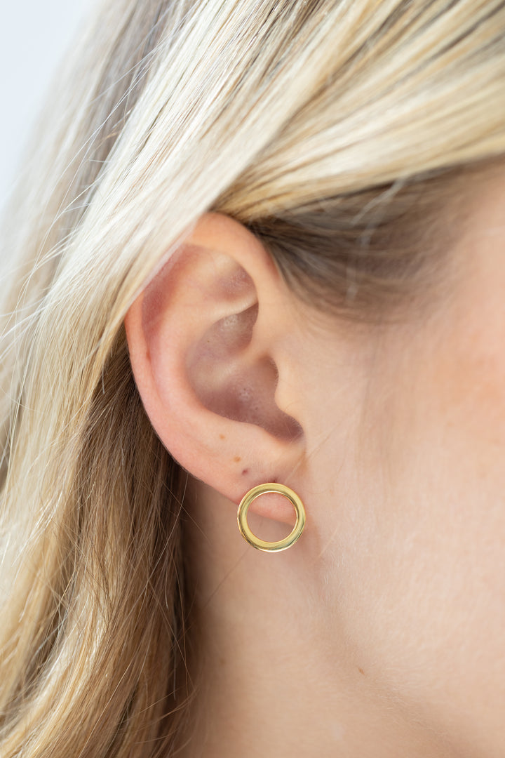 Hollow Circle Stud Earrings