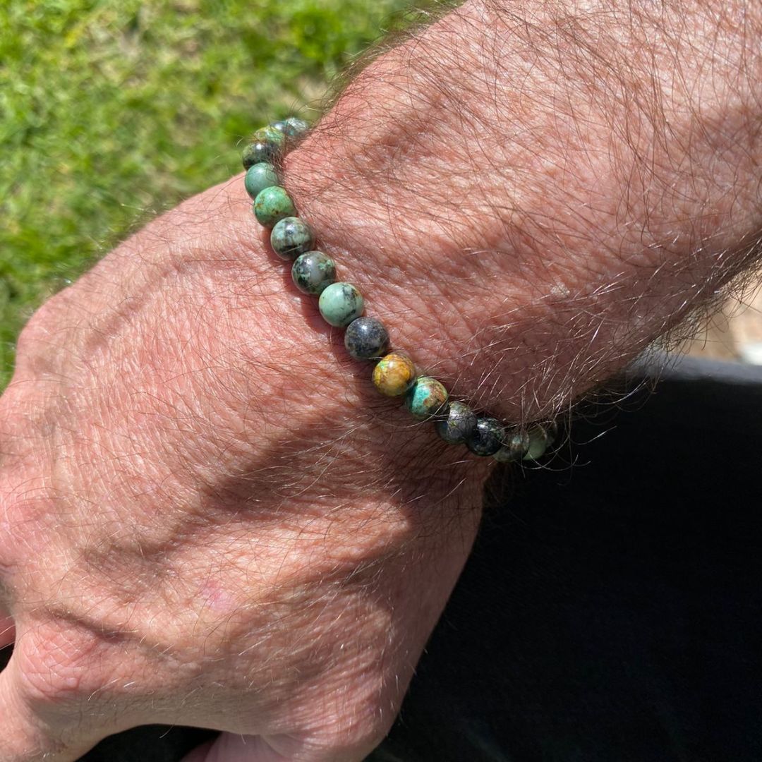Africa Turquoise Stone Men's Bracelet – Robyn Real Jewels South