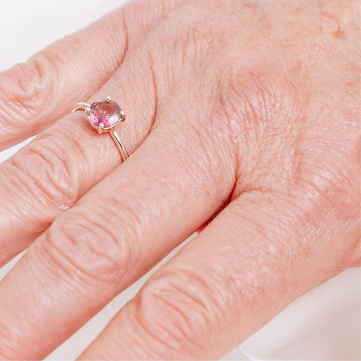 Watermelon Tourmaline Bold Octagon Ring