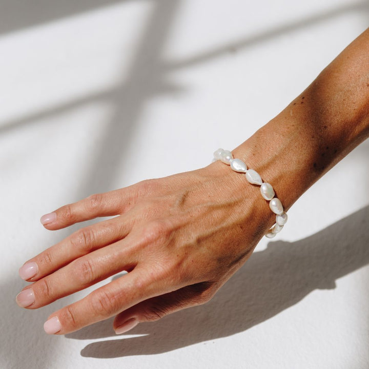 Real Pearl round Nugget Bracelet