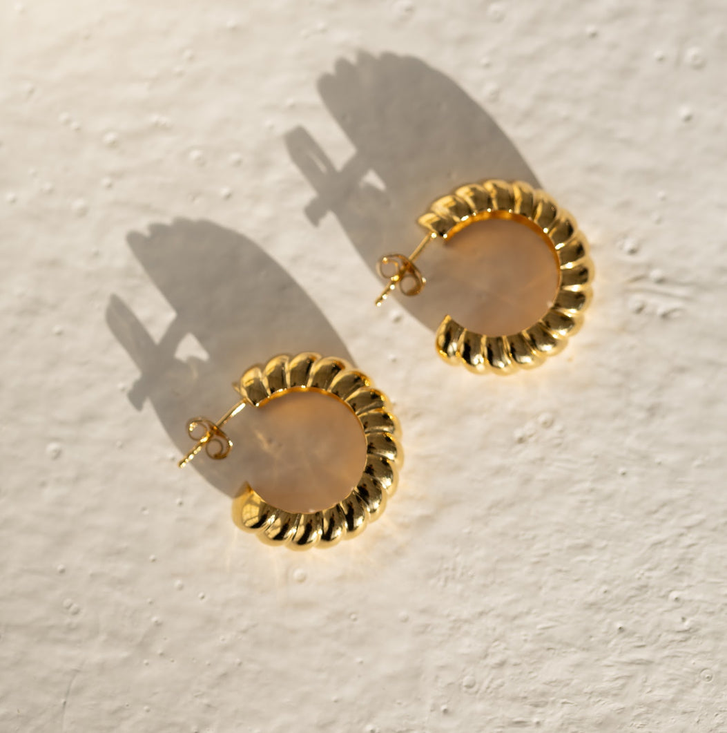 Twisted statement Hoop Earrings