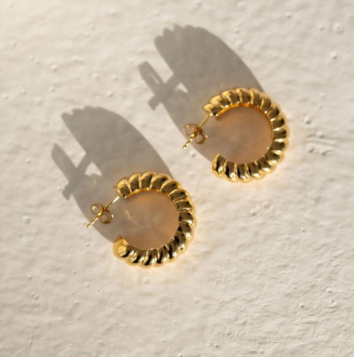 Twisted statement Hoop Earrings