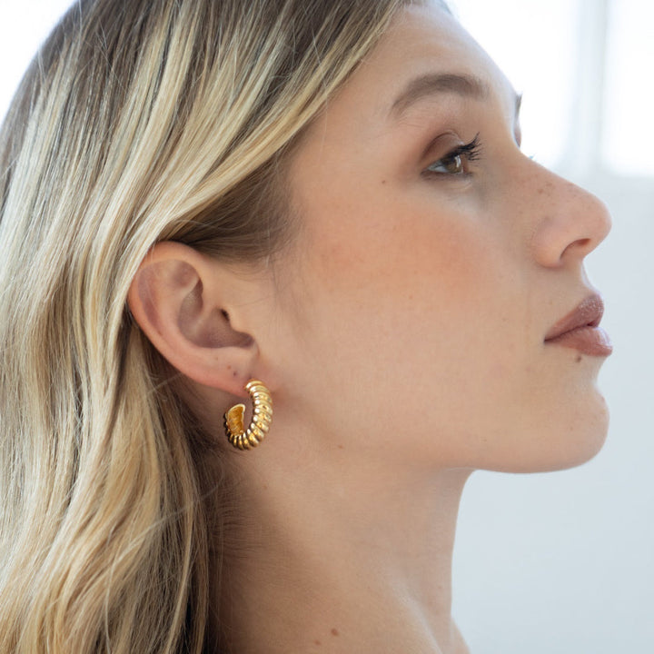 Twisted statement Hoop Earrings