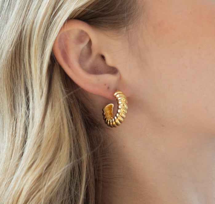 Twisted statement Hoop Earrings