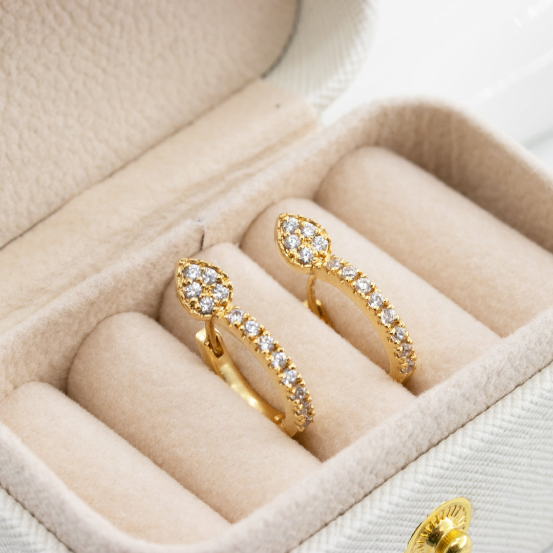 Teardrop Huggie Earring