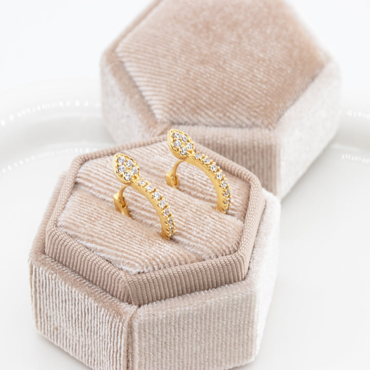 Teardrop Huggie Earring