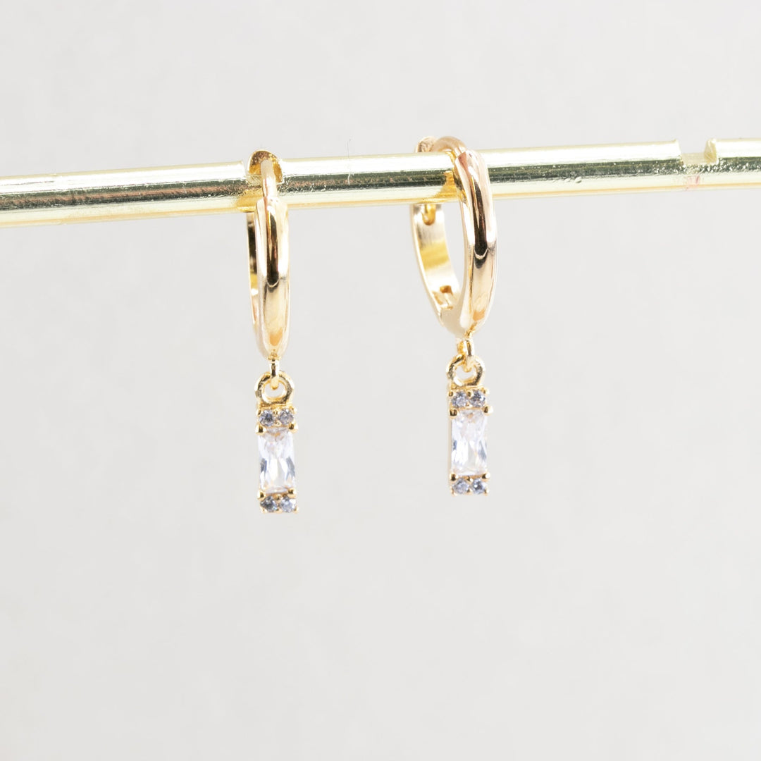 Classic Gold Drop Huggie Earring