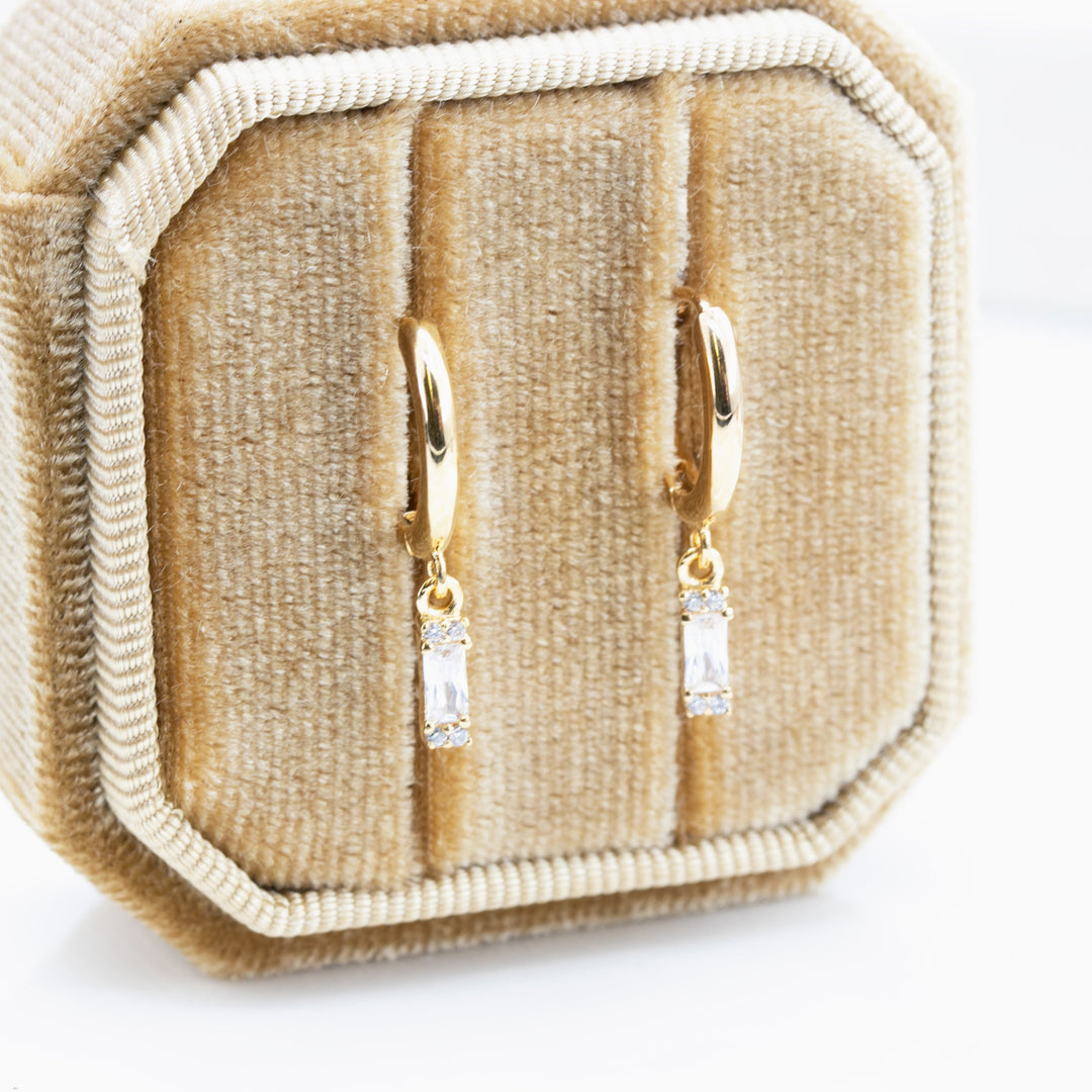 Classic Gold Drop Huggie Earring