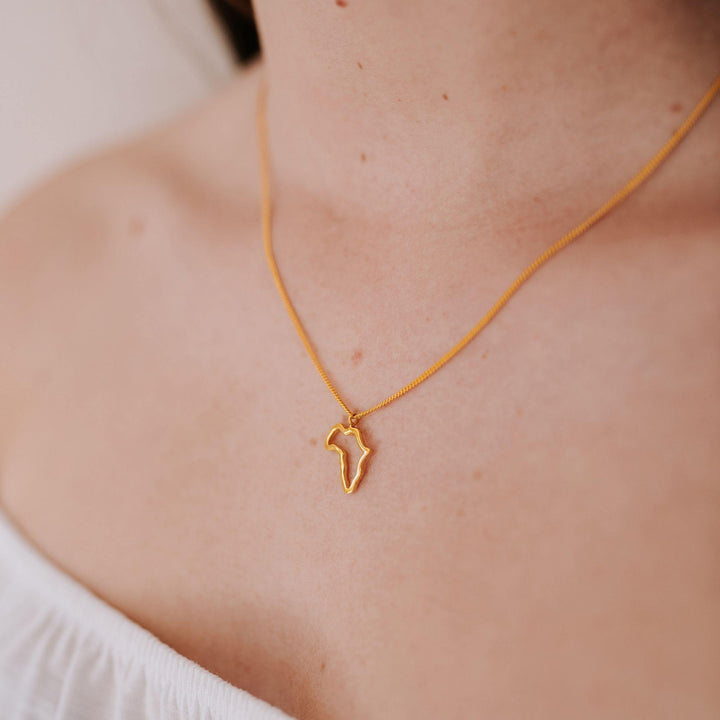 Africa Outline Necklace - Robyn Real Jewels