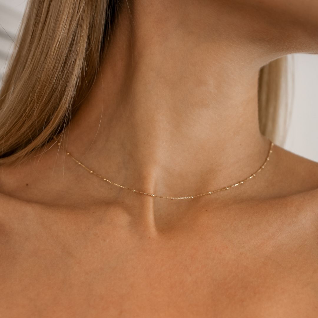Italian Waterproof Modern Dotted Necklace