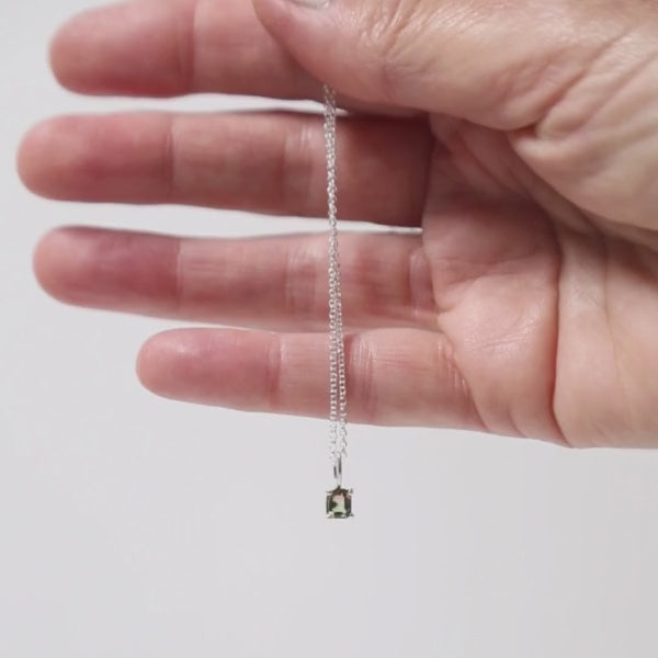 Watermelon Tourmaline Baguette Pendant - Robyn Real Jewels