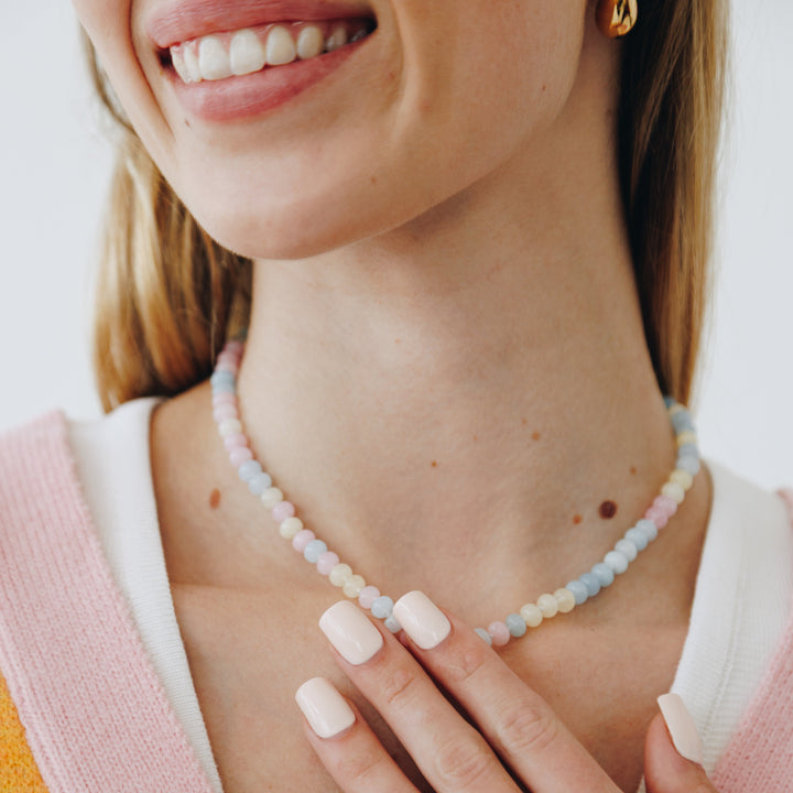 Marshmallow Stone Necklace