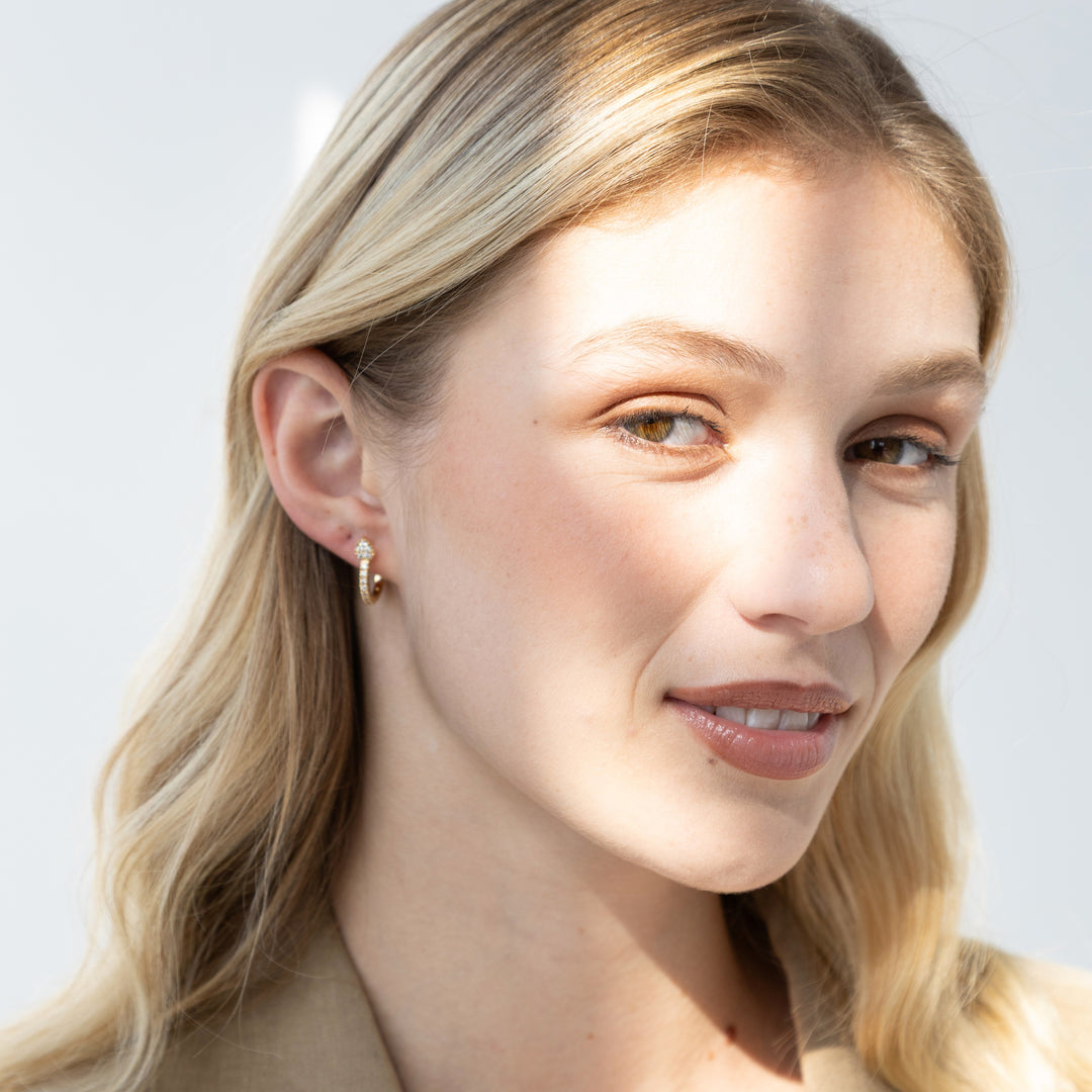 Teardrop Huggie Earring