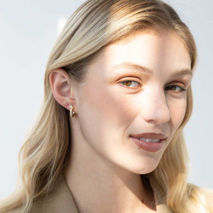 Teardrop Huggie Earring
