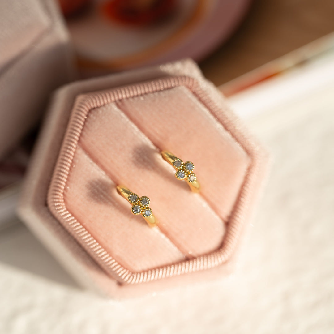Cubic Simple Huggie Earrings