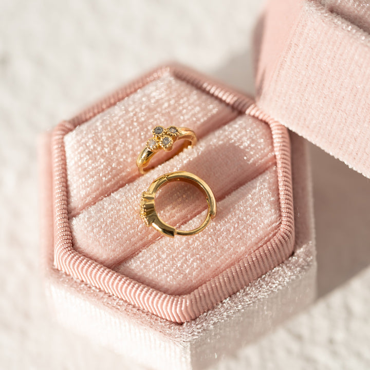 Cubic Simple Huggie Earrings