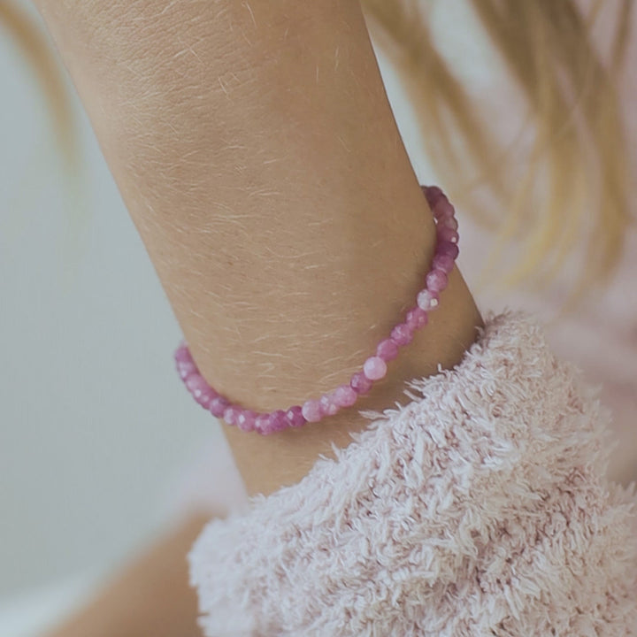 Pink Tourmaline Stone Bracelet - Robyn Real Jewels