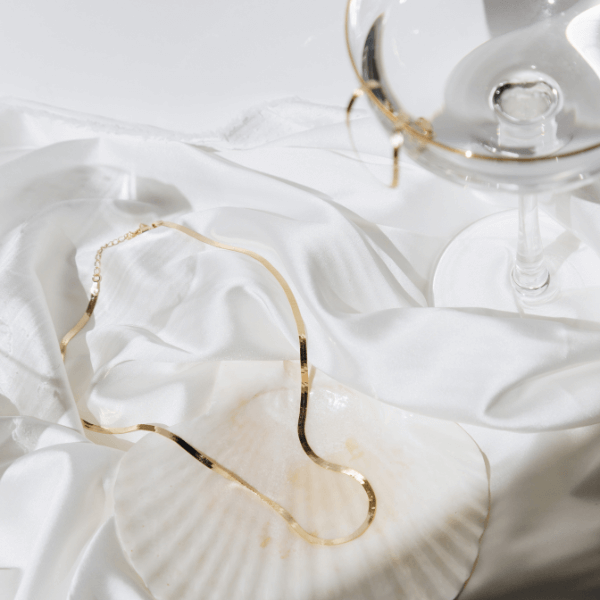 waterproof herringbone necklace - robyn real jewels