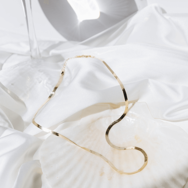 waterproof herringbone necklace - robyn real jewels