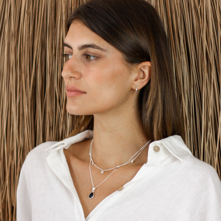 Black Onyx Stone Pendant Necklace - Robyn Real Jewels