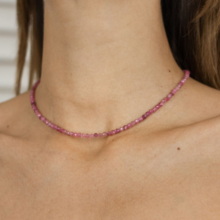 pink tourmaline necklace - robyn real jewels