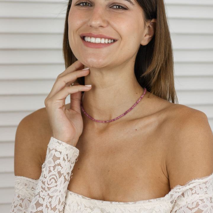 pink tourmaline necklace - robyn real jewels