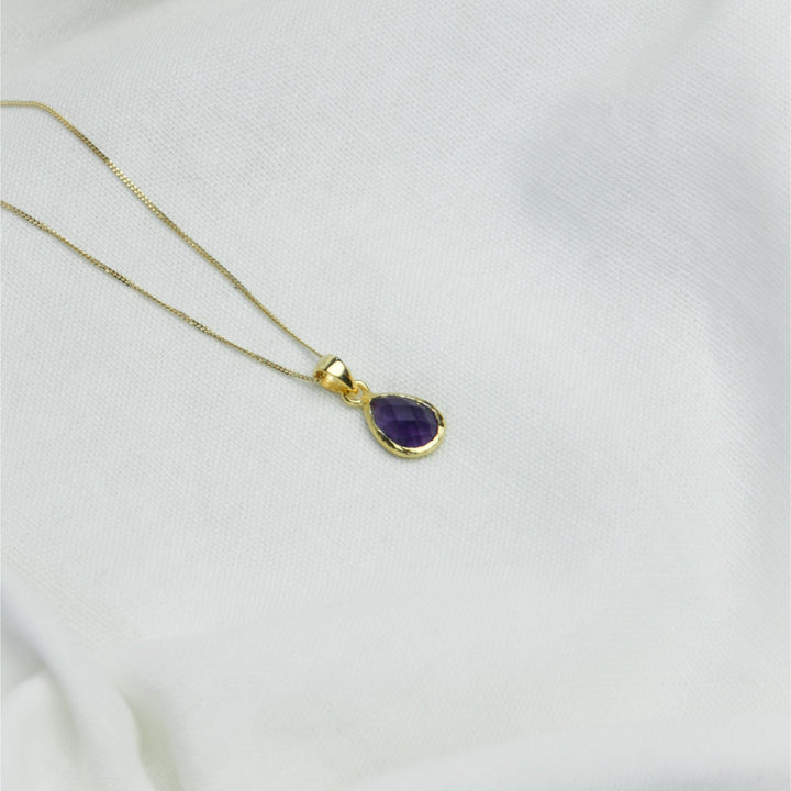 Amethyst Stone Pendant Necklace - Robyn Real Jewels