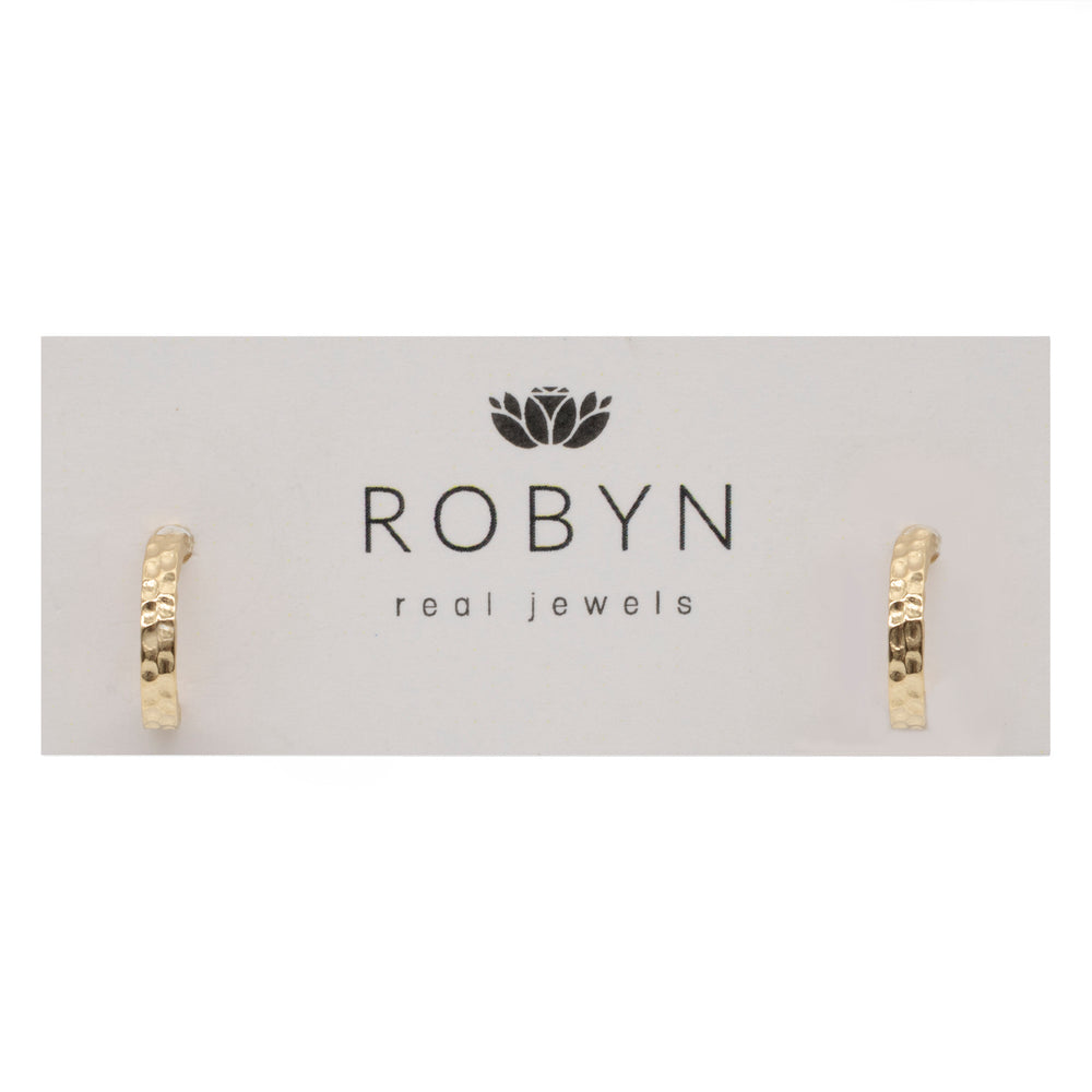 hammered hoop studs card