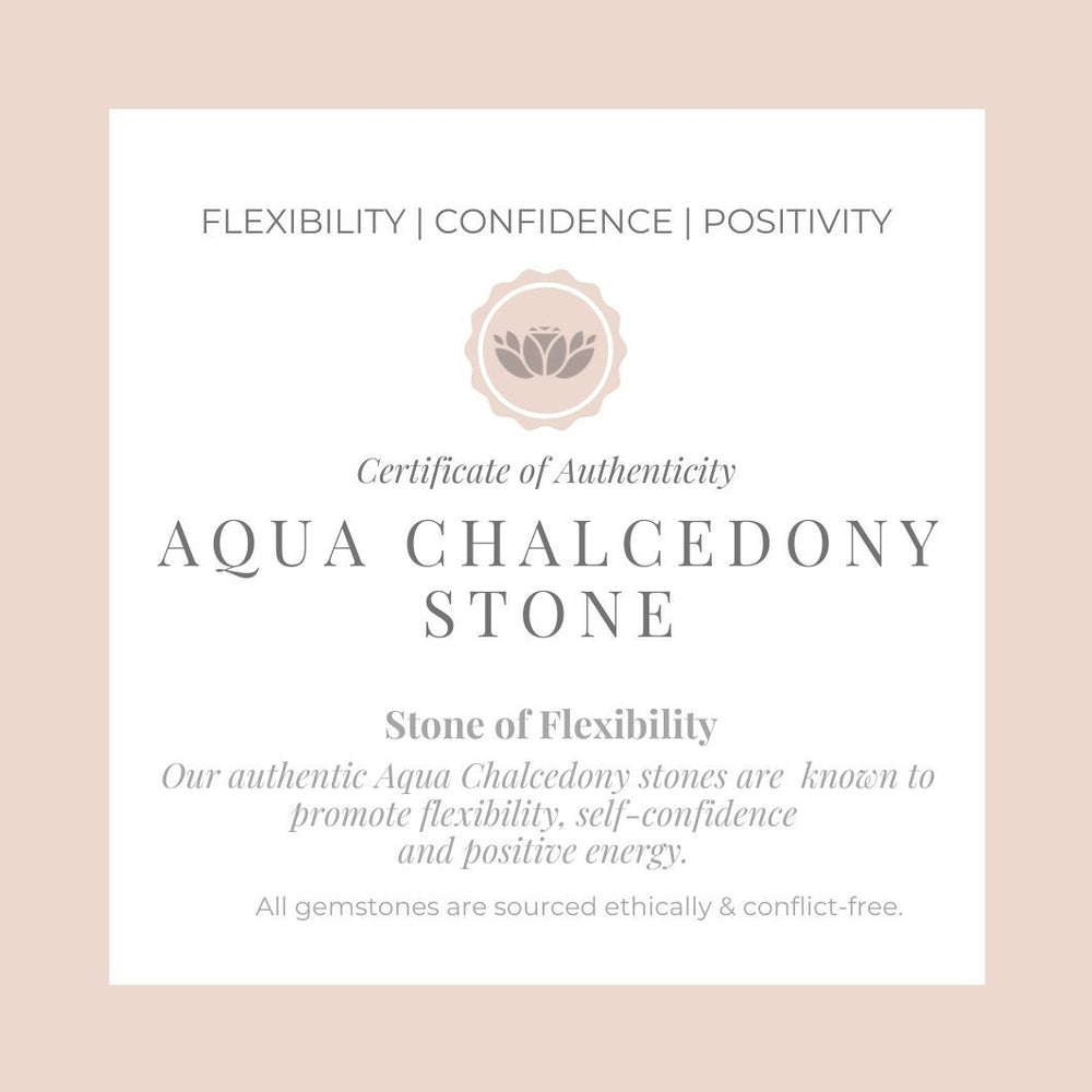 Aqua Chalcedony "Sophia" Ring certificate
