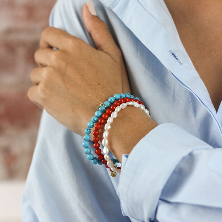 Red Coral Bracelet - Robyn Real Jewels