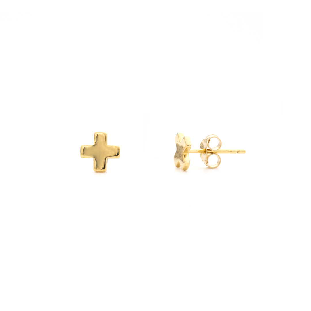 Small Cross Stud Earrings