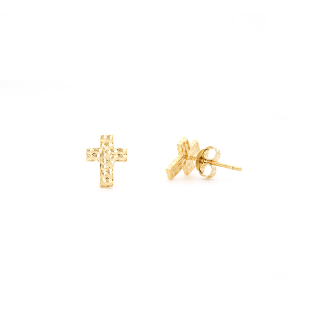 large cross stud earrings 