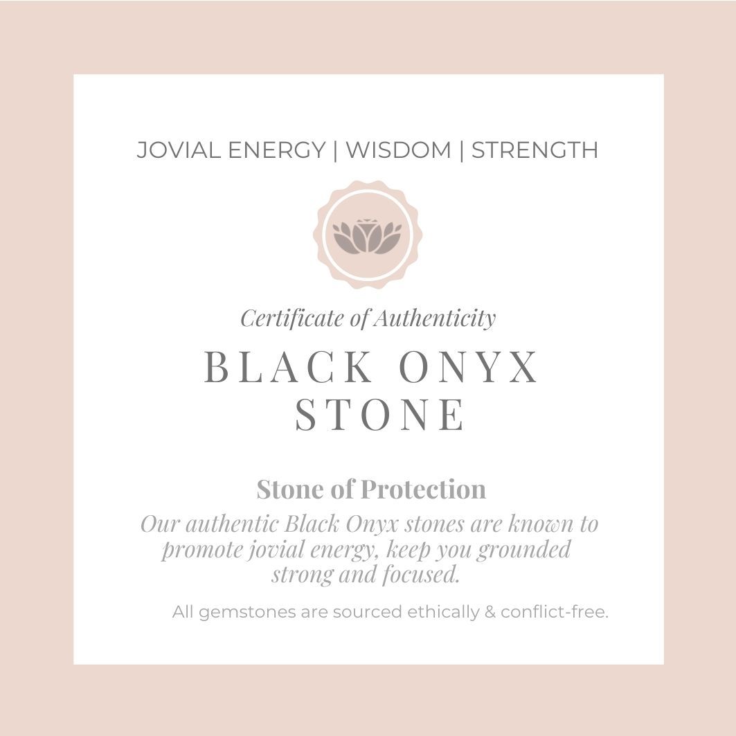 Black Onyx "Tanya" Earrings certificate