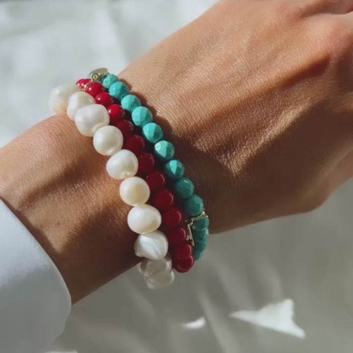 Red Coral Bracelet - Robyn Real Jewels