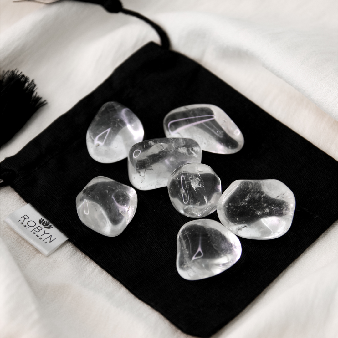 Clear Quartz Tumble Stones - Robyn Real Jewels