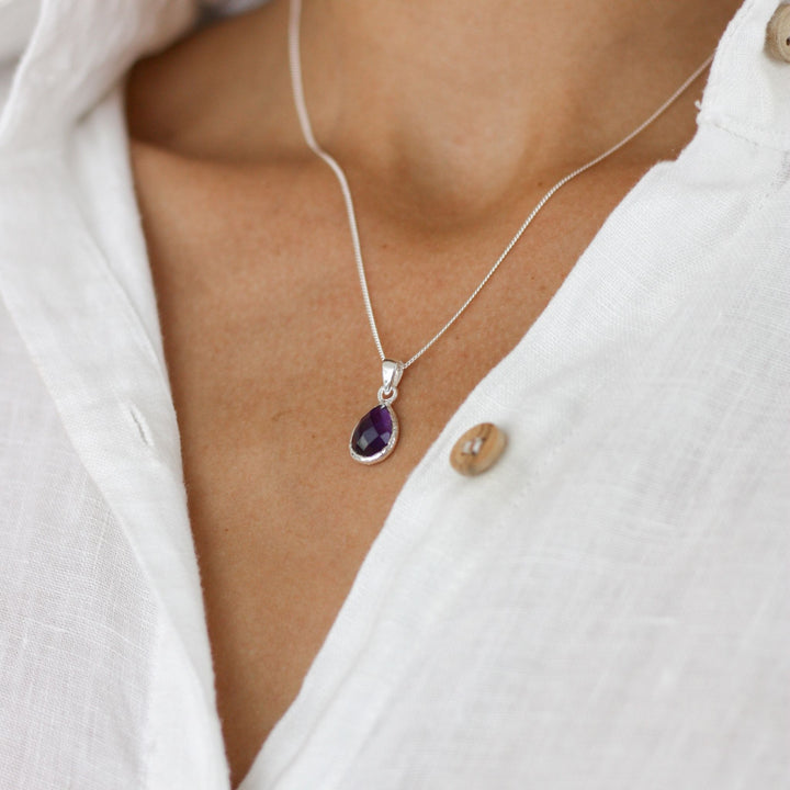 Amethyst Stone Pendant Necklace - Robyn Real Jewels