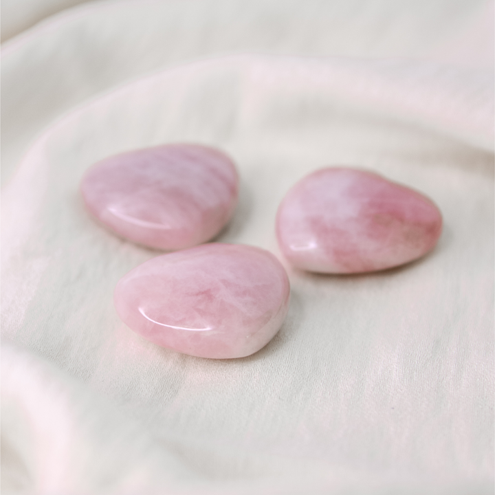 Rose Quartz Love Hearts Tumble Stones - Robyn Real Jewels