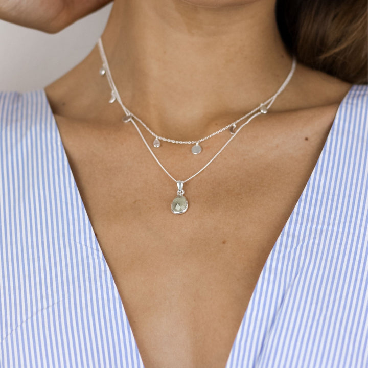 Prehnite Stone Pendant Necklace - Robyn Real Jewels