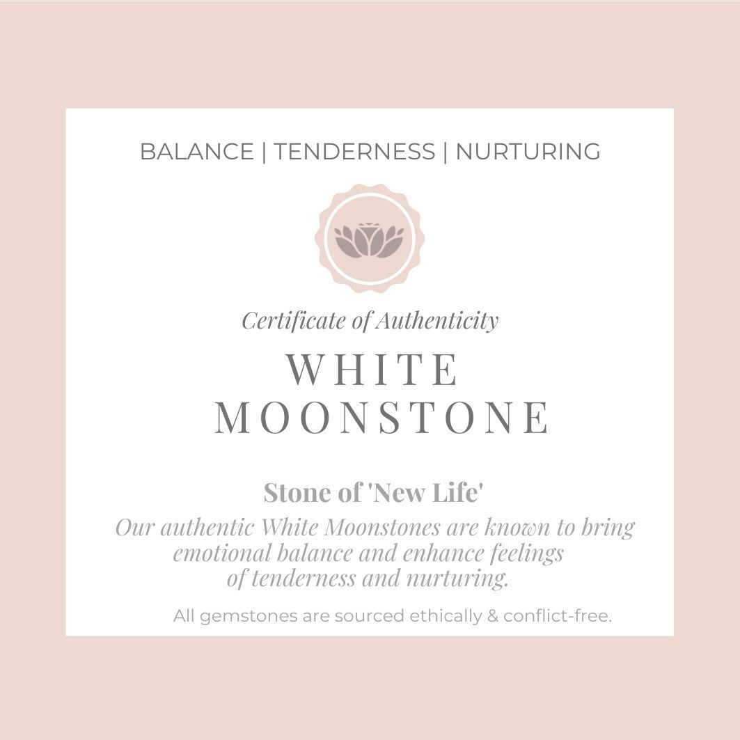 Moonstone Stud Earrings certificate