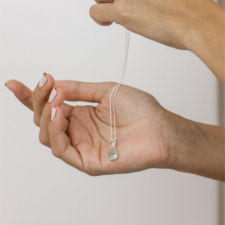 Prehnite Stone Pendant Necklace - Robyn Real Jewels