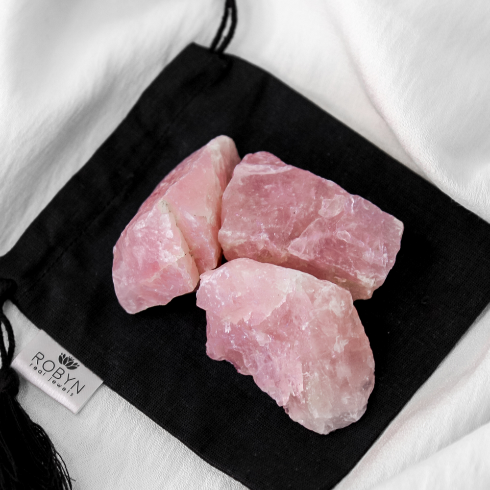 Rough Rose Quartz Tumble Stones - Robyn Real Jewels